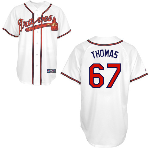 Ian Thomas #67 Youth Baseball Jersey-Atlanta Braves Authentic Home White Cool Base MLB Jersey